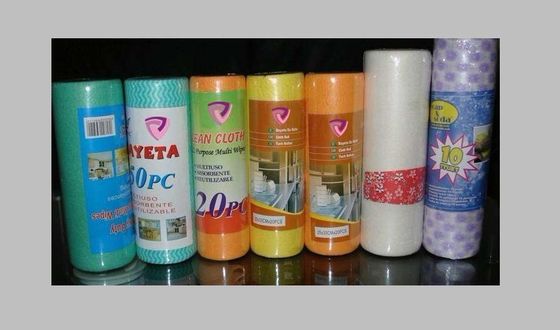 7 días Apoyo para pedidos de muestras toallitas desechables no tejidas para limpieza de cocina con pulpa de madera