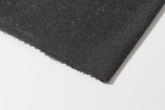 Tejido negro 100% de poliéster tricot de tripas y tejido flexible de punto