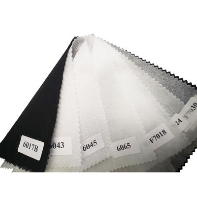 Ancho personalizado Interlining Fusible No Tejido con goma de mascar 50% Poliéster 50% Nylon